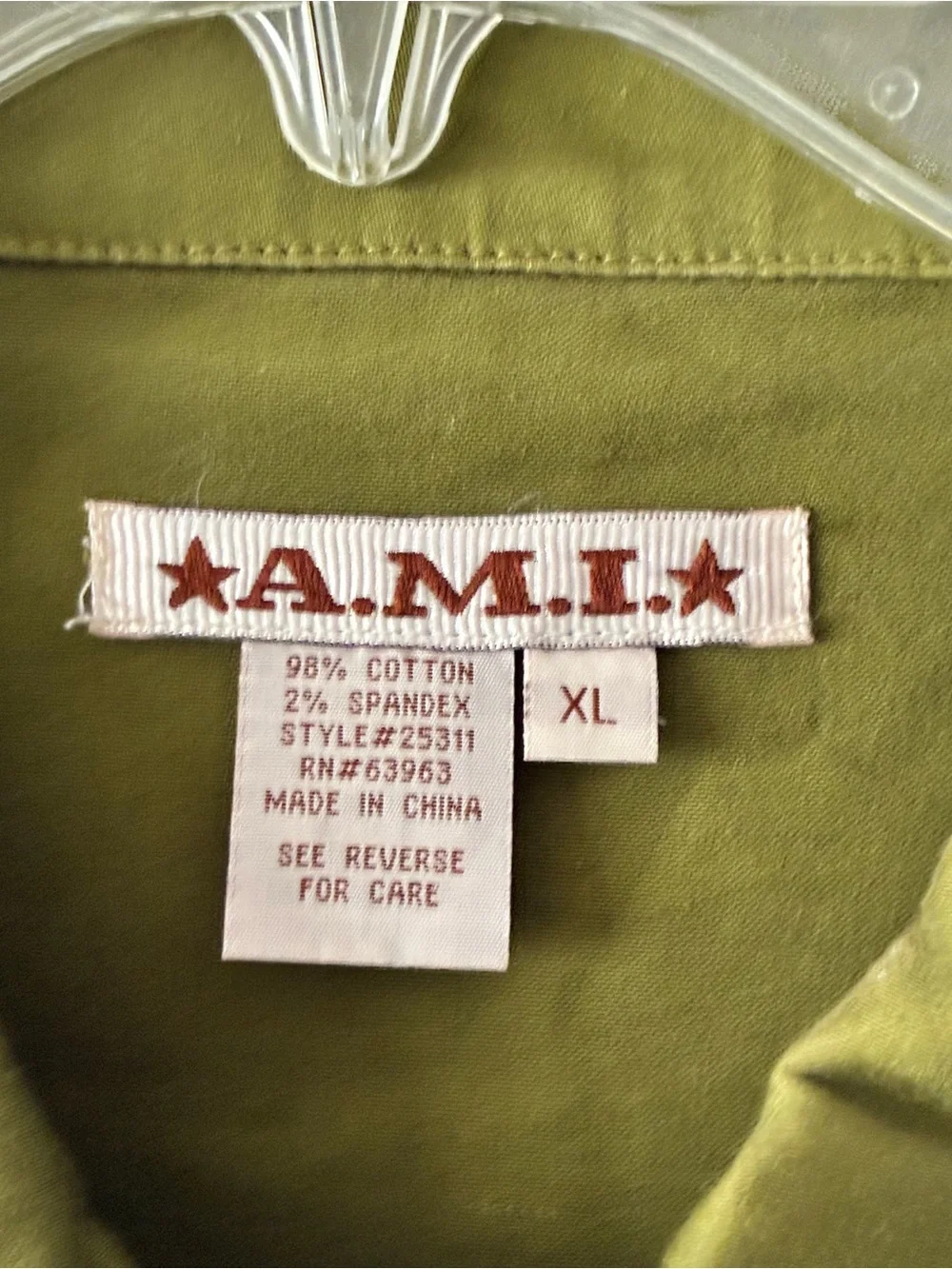 90s Olive Green Button-Front Military Jean Jacket Cotton Spandex Blend XL